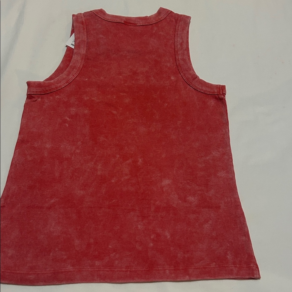 Peanuts Red Tank Top with Snoopy Graphic Cotton S, M  NWT - Picture 6 of 6